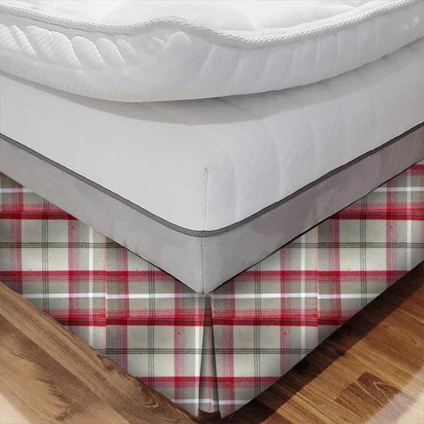 Balmoral Cranberry Bed Base Valance