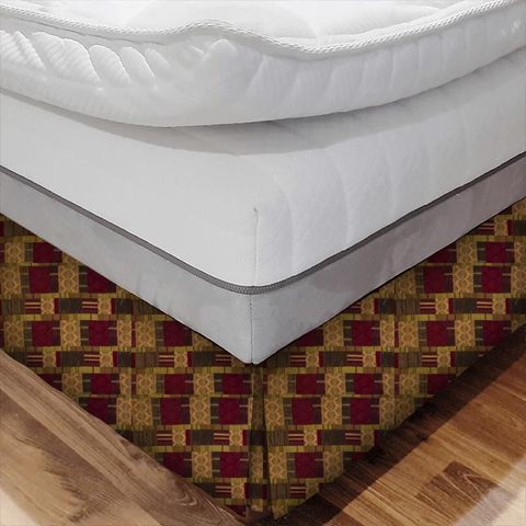 Prague Plum Bed Base Valance