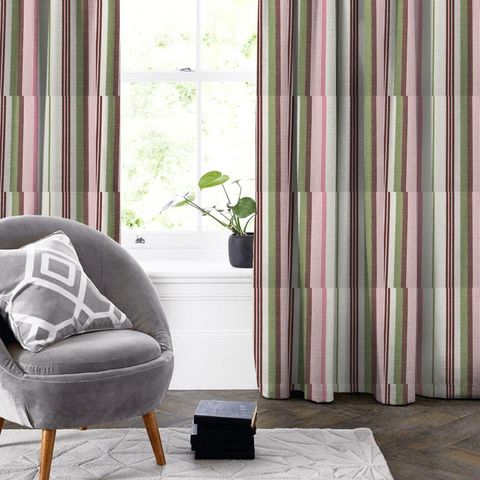St Michel Stripe Chintz Made To Measure Curtain