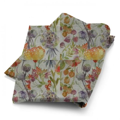 Autumn Floral Linen Fabric