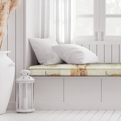 Highland Cattle Linen Box Cushion