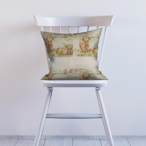 Highland Cattle Linen Cushion