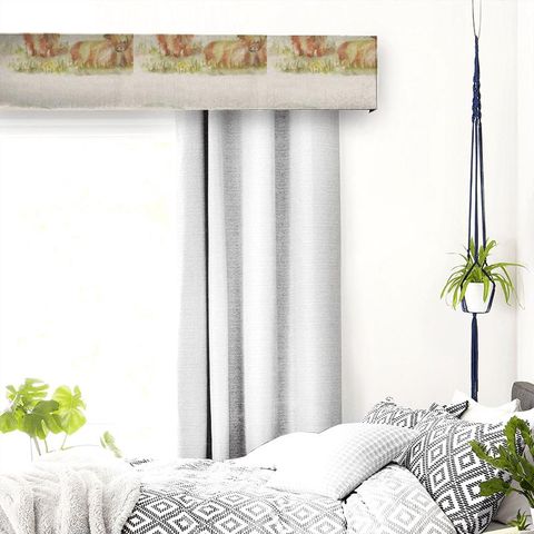 Highland Cattle Linen Pelmet