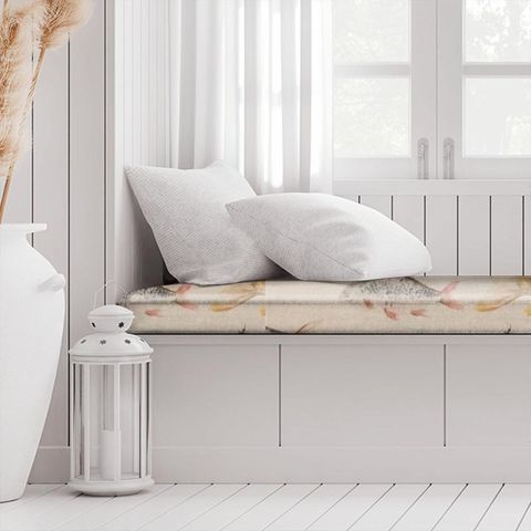 River Fish Large Cream Box Cushion