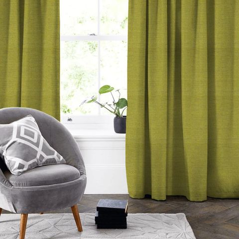 Raffia Lime Made To Measure Curtain