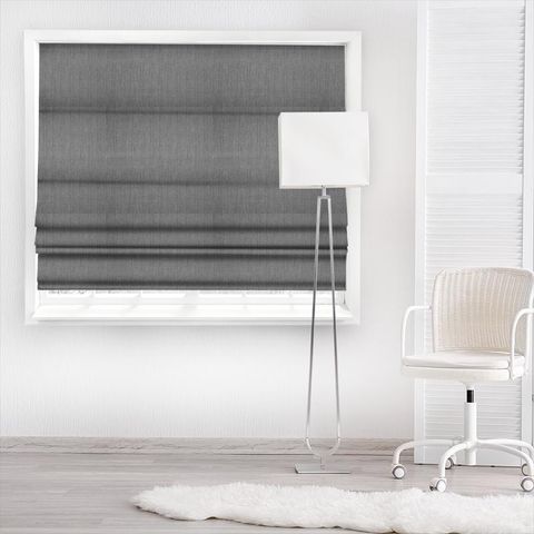 Boucle Smoke Made To Measure Roman Blind