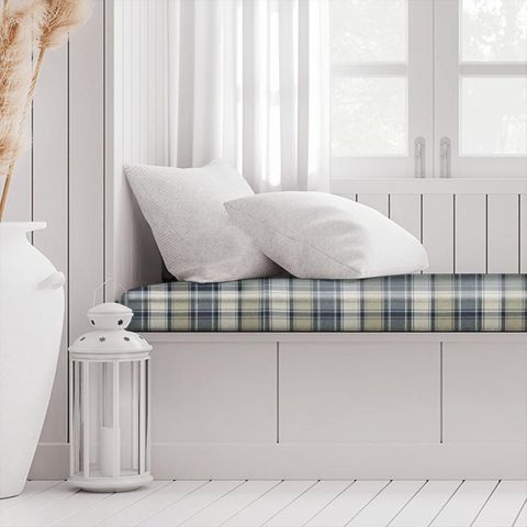 Argyle Indigo Box Cushion