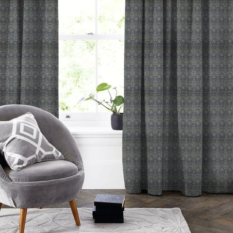 Hathaway Indigo Made To Measure Curtain