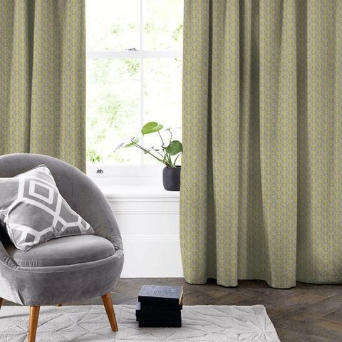 Scandi Birds Mustard Made To Measure Curtain