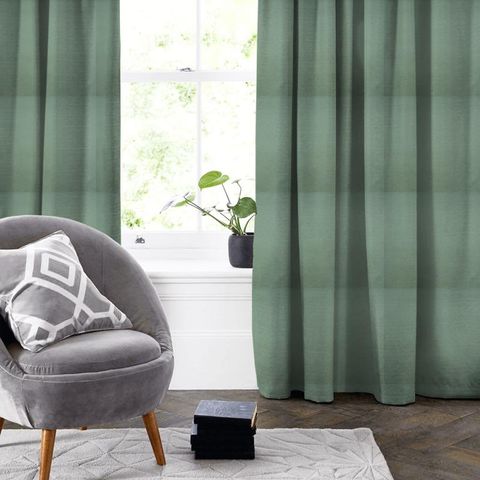 Crater Eau De Nil Made To Measure Curtain