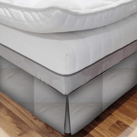 Crater Silver Bed Base Valance