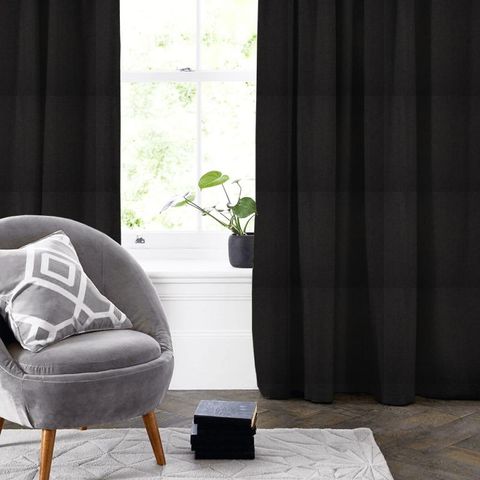 Oslo Black Made To Measure Curtain