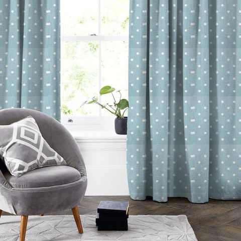 Full Stop Azure Made To Measure Curtain