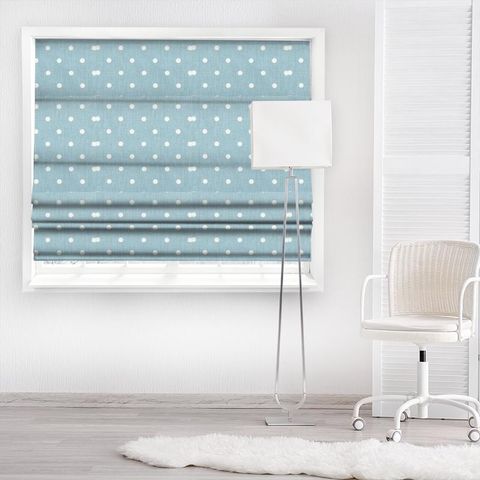 Full Stop Azure Made To Measure Roman Blind