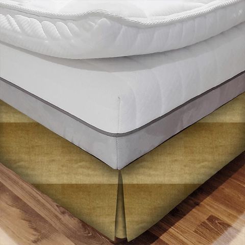 Velour Gold Bed Base Valance