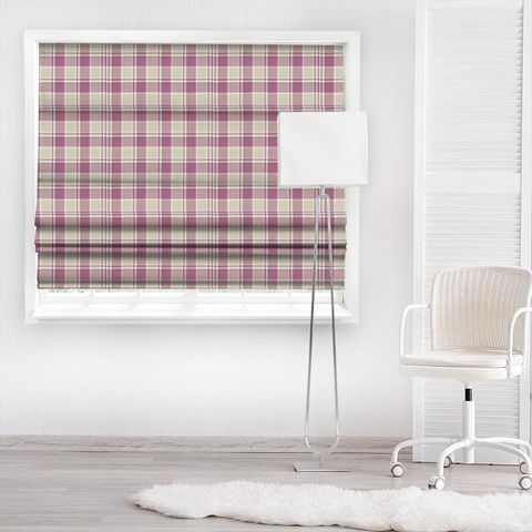 Bowland Raspberry Made To Measure Roman Blind