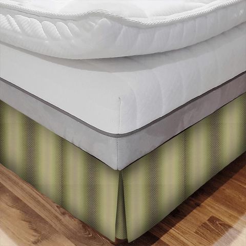 Diamante Olive Bed Base Valance