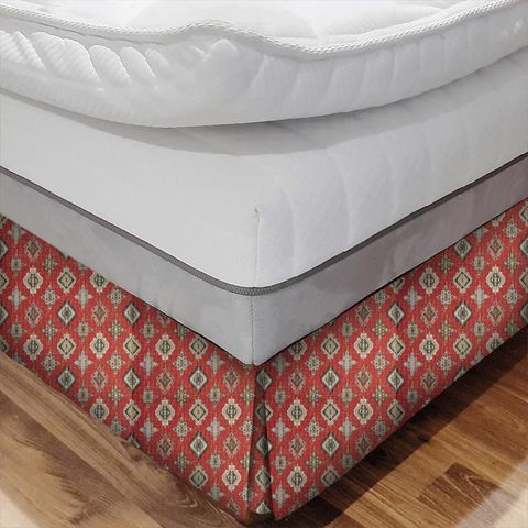 Konya Crimson Bed Base Valance