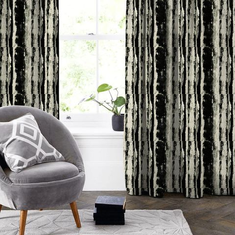 Bw1038 Black / White Made To Measure Curtain