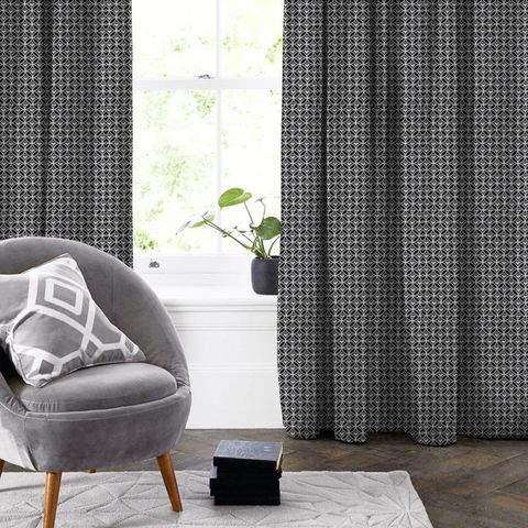 Bw1009 Black / White Made To Measure Curtain