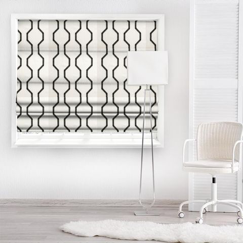 Bw1012 Black / White Made To Measure Roman Blind