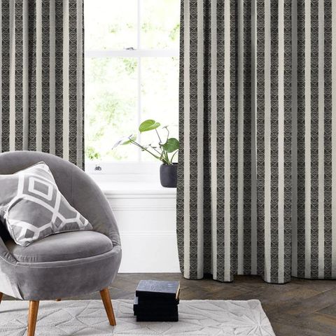Bw1013 Black / White Made To Measure Curtain