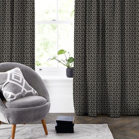 Bw1014 Black / White Made To Measure Curtain