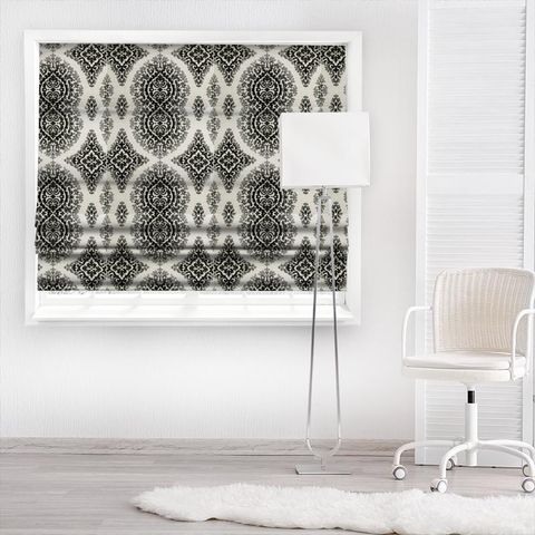 Bw1024 Black / White Made To Measure Roman Blind