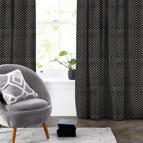 Bw1040 Black / White Made To Measure Curtain