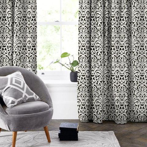 Bw1043 Black / White Made To Measure Curtain