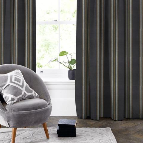 Imani Charcoal / Cinnamon Made To Measure Curtain