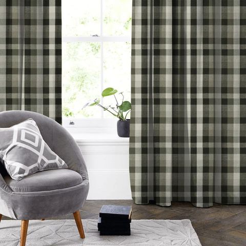 Austin Check Charcoal Made To Measure Curtain