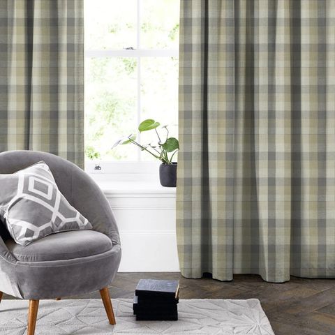 Austin Check Natural Made To Measure Curtain