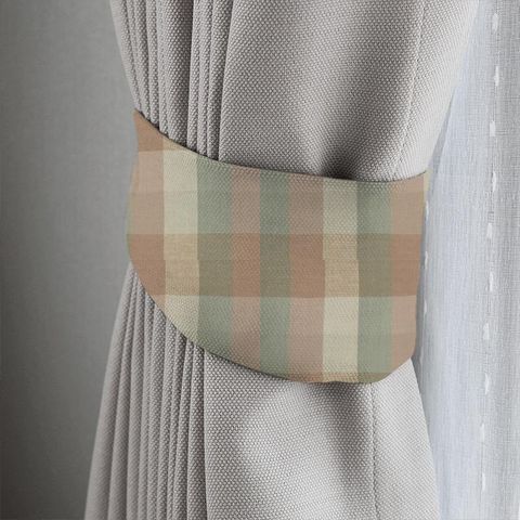 Austin Check Mineral / Blush Tieback