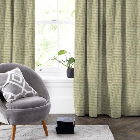 Keaton Olive Made To Measure Curtain