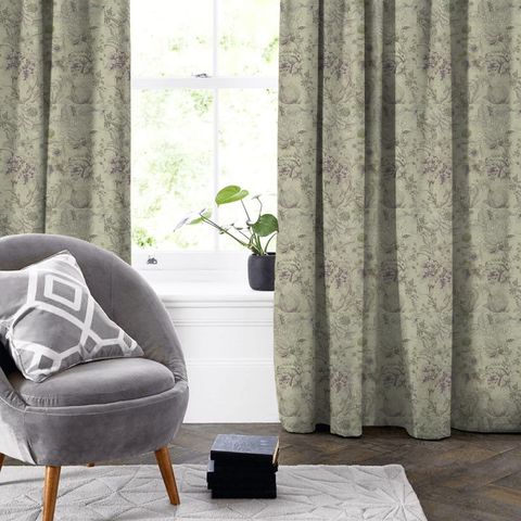 Sissinghurst Heather / Olive Made To Measure Curtain