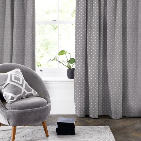 Dotty Smoke Made To Measure Curtain