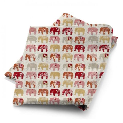 Elephants Spice Fabric