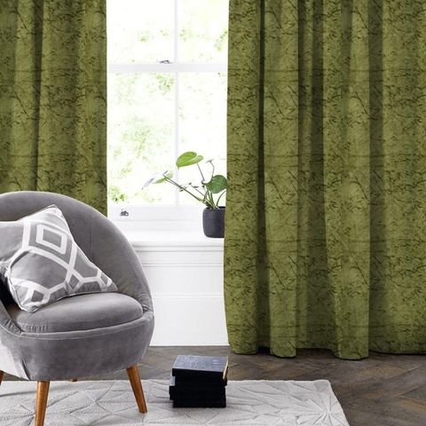Sylvana Olive Made To Measure Curtain