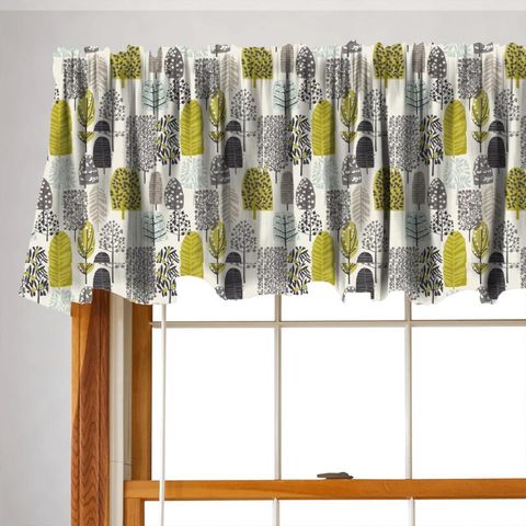 Trad Chartreuse / Charcoal Valance