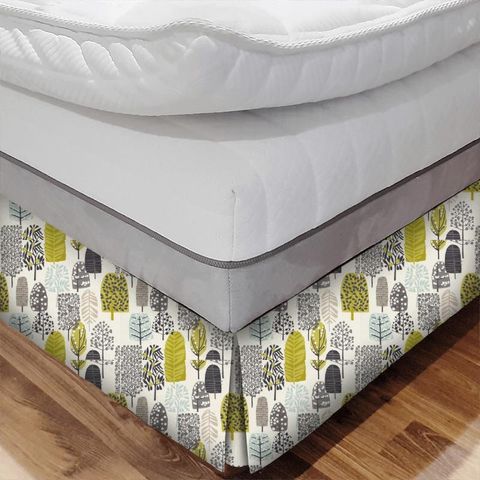 Trad Chartreuse / Charcoal Bed Base Valance