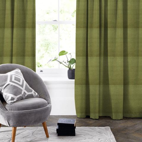 Loreto Olive Made To Measure Curtain