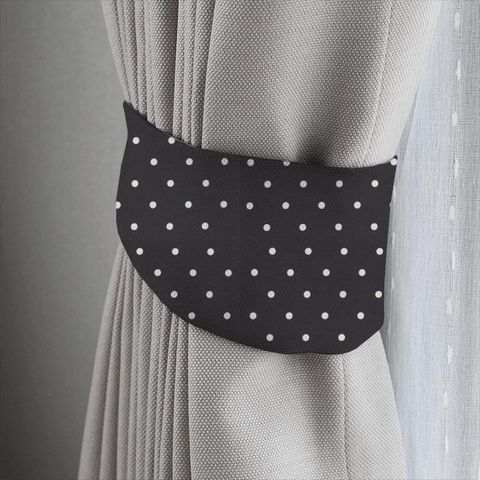 Dotty Charcoal Tieback