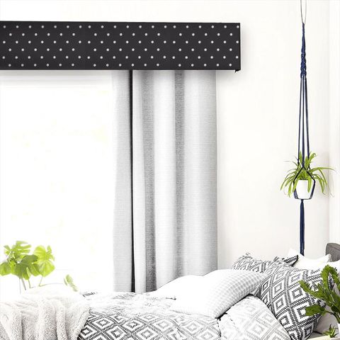 Dotty Charcoal Pelmet