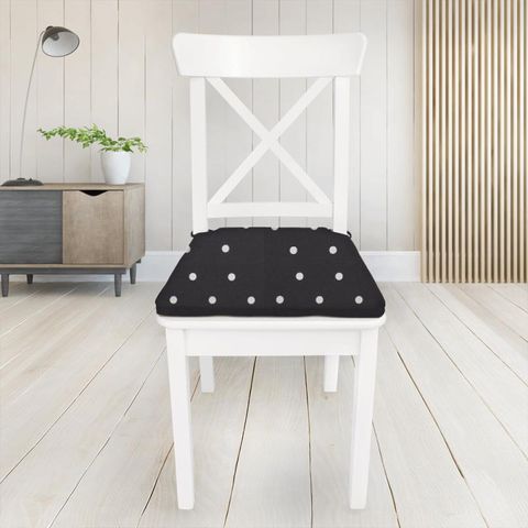 Dotty Charcoal Seat Pad Cover