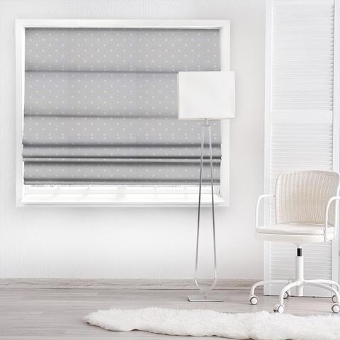 Dotty Grey Made To Measure Roman Blind