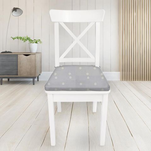 Dotty Grey Seat Pad Cover