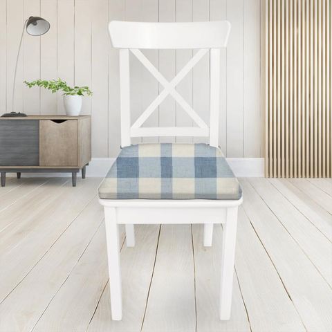 Polly Chambray Seat Pad Cover