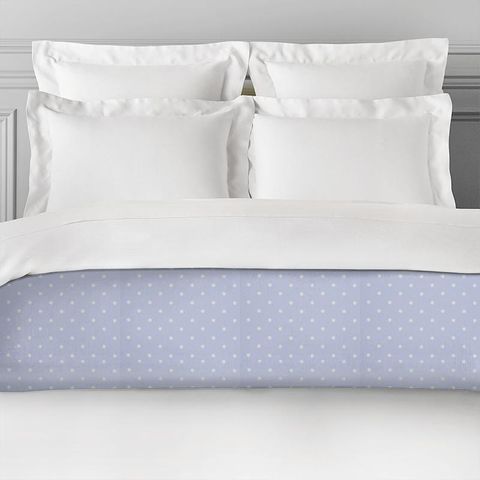 Dotty Powder Blue Bed Runner