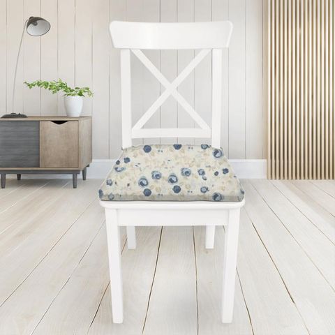 Maude Chambray Seat Pad Cover